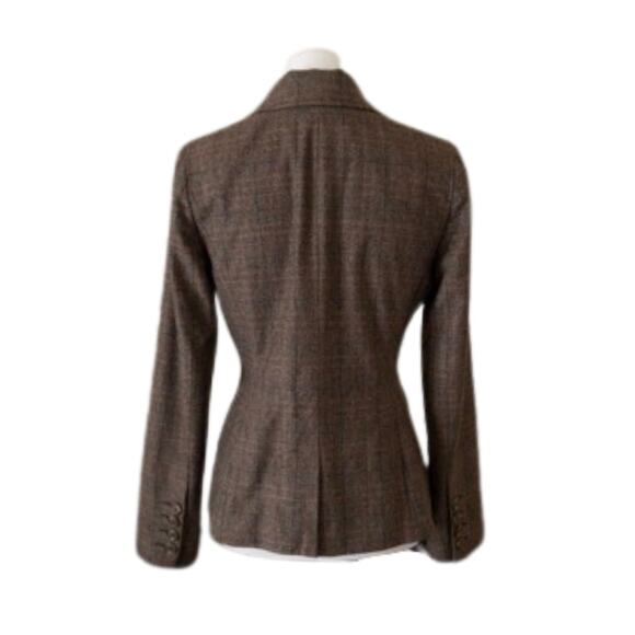 Vince Wool Cashmere Glen Check Blazer – Women’s Size 8 Tailored Jacket - Picture 4 of 6